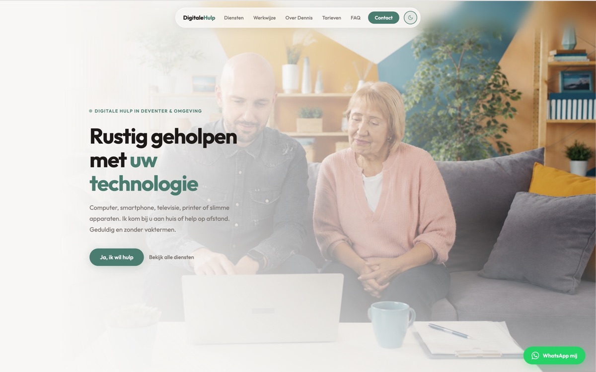 Startpagina van digitaalhulpdeventer.nl