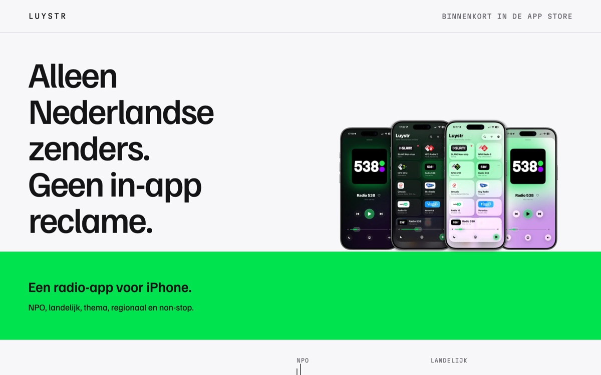 Startpagina van luystr.app